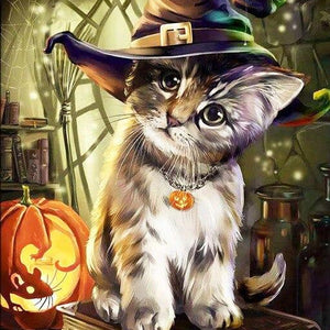 Cat Celebrating Halloween