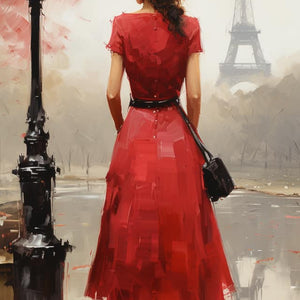 Girl in Paris Painting by Diamond