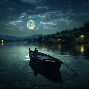 Boat on the Sea Paint with Diamond