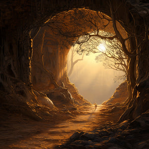 Dark Cave with a SunRize - Painting with Diamonds