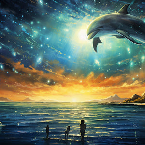 Jumping Dolphin Painting by Diamond