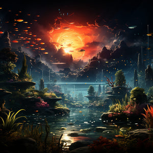 Fish Swimming or Flying - Paint by Diamonds