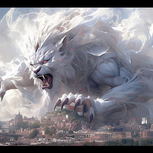 Lion Attacking Diamond Painting