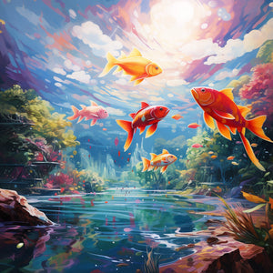 fish swimming Diamond Painting