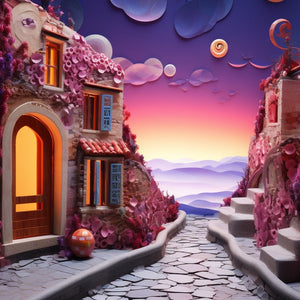 morning beauty street diamond painting