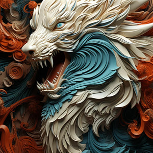 Stylized Cartoon Dragon - Painting with Diamond