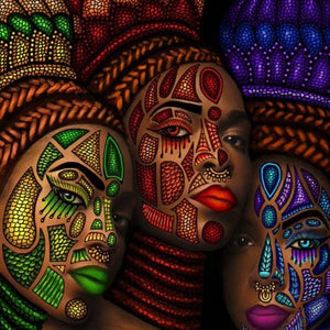 African Women Full Drill Painting Kit