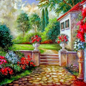 Amazing Villa with Beautiful Garden Diamond Painting