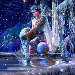 Aquarius Zodiac Diamond Painting Kit