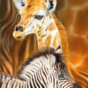 Giraffe & Zebra Paint by Diamonds
