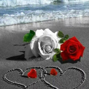 Beach Roses Paint by Diamonds