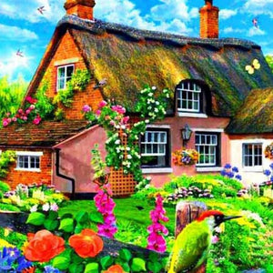 Beautiful Cottage Paint with Diamonds