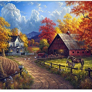 Beautiful Farm & Horses Paint by Diamonds