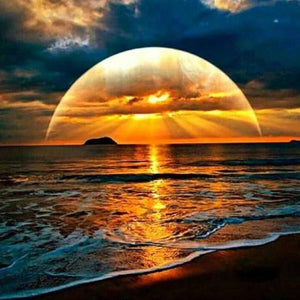 Setting sun Paint by Diamonds