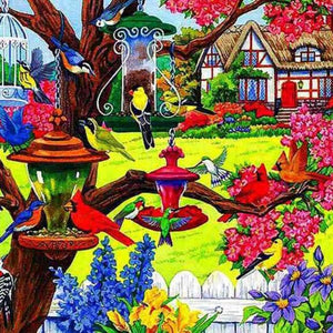 Birds Friendly Garden Paint by Diamonds