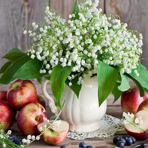 Blue Berries, Apples & Flower Vase Diamond Painting