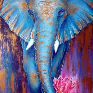Blue Elephant Diamond Painting Kit