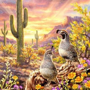 Cactus & Birds Paint by Diamonds