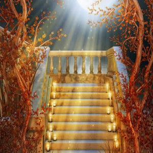 Candles on Beautiful Staircase Diamond Painting