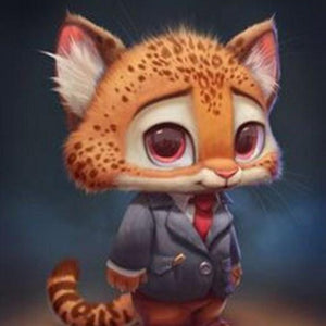 Cartoon Fox Paint by Diamonds