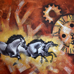 Times Up for Horses - Diamond Painting