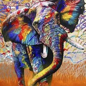 African Elephant Paint by Diamonds