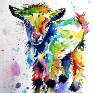 Colorful Goat Paint by Diamonds