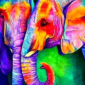 Elephant Pair Diamond Painting