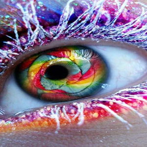 Colorful Eye Paint by Diamonds