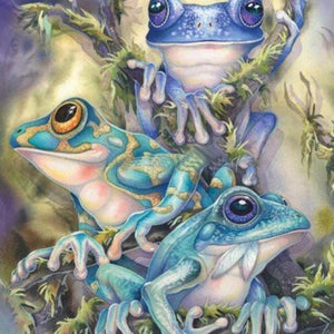 Colorful Frogs Diamond Painting Kit