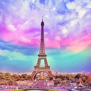 Colorful Sky & Eiffel Tower Diamond Painting