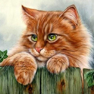 Cute Ginger Cat Diamond Painting Kit