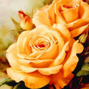 Dark Yellow Roses Paint by Diamonds