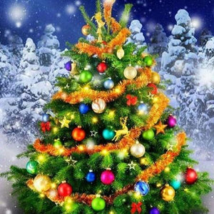 Decorated Christmas Tree Diamond Painting