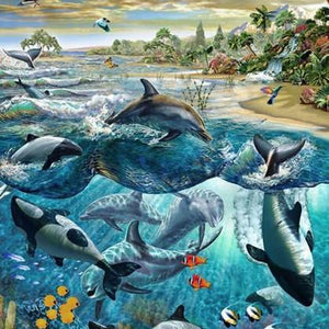 Dolphins & Whales Diamond Painting Kit