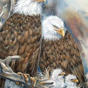 Eagle Family Paint by Diamonds