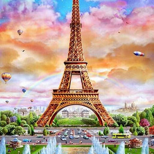 Eiffel Tower Paint by Diamonds