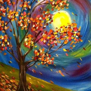 Fall Moon Diamond Painting Kit