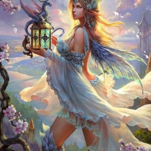 Fantasy Fairy & Dragon Paint by Diamonds