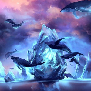 Fantasy Flying Fish Paint by Diamonds