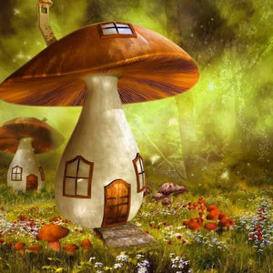 Fantasy Mushroom House Paint by Diamonds
