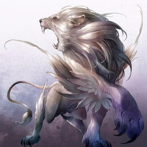 Fantasy White Lion Diamond Art Kit 