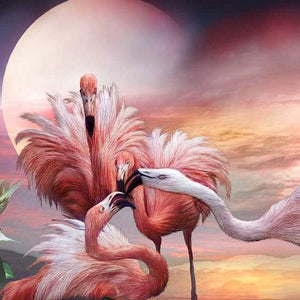 Flamingos Kiss Diamond Painting Kit