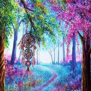 Forest Dream Catcher Paint by Diamonds