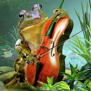 Frog Playing Guitar Diamond Painting