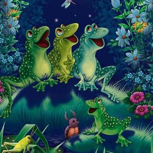Frogs Paint by Diamonds