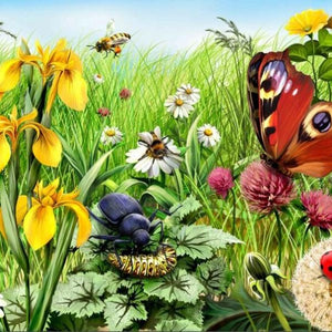 Garden with Insects Diamond Painting Kit