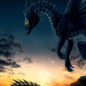 Giant Blue Dragon Diamond Painting Kit