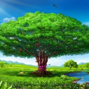 Giant Green Tree Paint by Diamonds