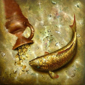 Gold Coins & Fish Diamond Painting
